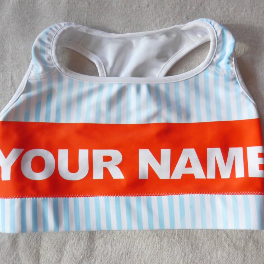 Sarah Marie Running Women XS Your Name Sports Bra